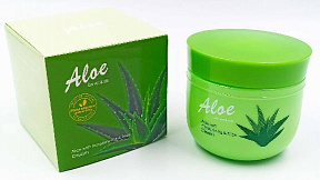 Увлажняющий крем для лица Wokali Aloe soft moisturizing & Rich Cream с экстрактом алоэ вера, 80г.