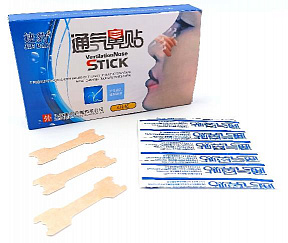 Пластырь для носа от заложенности и насморка JIE BAO VentilationNose Stick, 6шт, (55мм х 16мм)