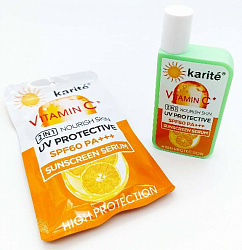 Солнцезащитный увлажняющий крем с витамином С Karite VITAMIN C 2 in 1 SPF60 PA+++, 60мл.