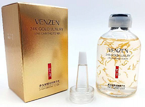 Увлажняющий освежающий тонер для лица Venzen 24K Gold Luxury Line Carving Toner, 50 мл.