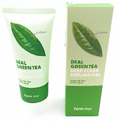 Пилинг-скатка с зелёным чаем FarmStay Real Green Tea Clear Peeling Gel, 100мл