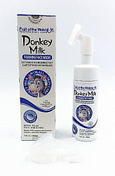 Пенка для умывания с щеточкой Fruit Of The Wokali Donkey Milk's c протеинами ослиного молока,150 мл.