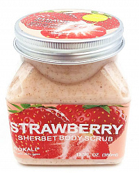 Скраб для тела Wokali Strawberry с экстрактом клубники, 350 мл.