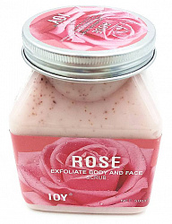 Скраб для тела и лица IOY rose с экстрактом розы, 500мл.