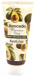 FarmStay Очищающая пенка с экстрактом авокадо, 180мл