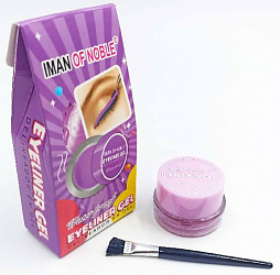 Подводка гель-лайнер для глаз водостойкая IMAN OF NOBLE EYELINER GEL,(фиолетовая), 4г.