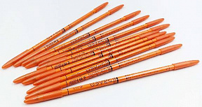 Набор карандашей DRAEM ORANGE для бровей и глаз 2 в 1 (чёрный + коричневый), 12шт.