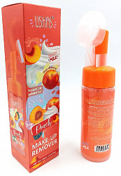 USHAS Silky Milk Peach Пенка для умывания с щеточкой, экстракт персика, 155 мл