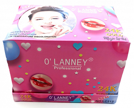 Блеск-масло для губ O'Lanney 24K GOLD Magic Lip Oil c ионами золота , 6 оттенков, 7г. / 24шт.