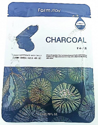 Тканевая маска FarmStay Charcoal с углем, 23 мл.